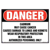 Danger, Cadmium, Authorized Personnel Only Sign