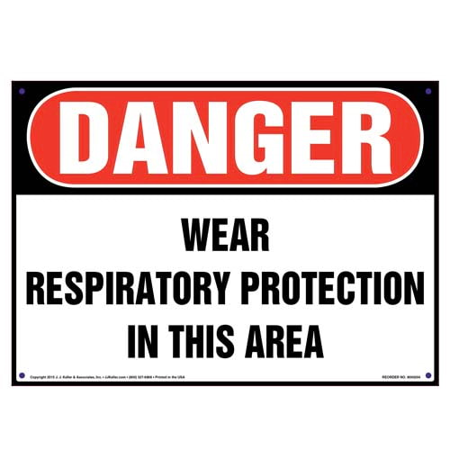 Danger, Wear Respiratory Protection In This Area Sign