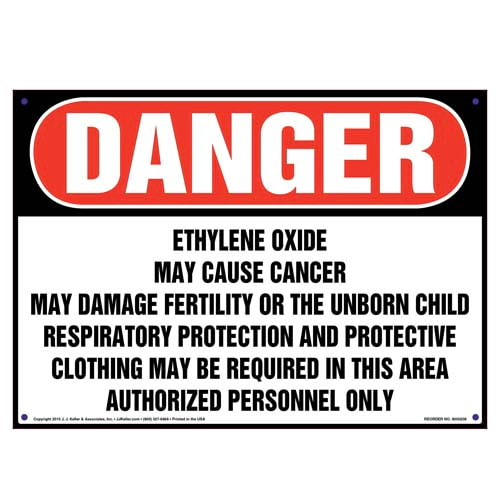 Danger, Ethylene Oxide, Authorized Personnel Only Sign