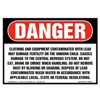 Danger, Clothing & Equipment Contaminated with Lead Label