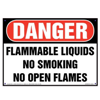Danger, Flammable Liquids, No Smoking or Open Flames Sign