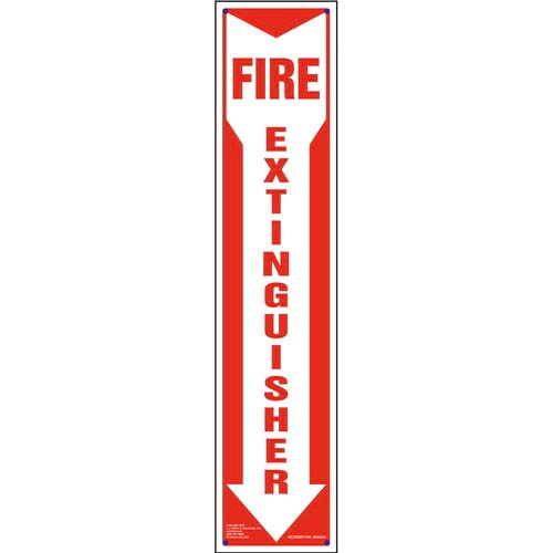 Fire Extinguisher Sign, Down Arrow, Vertical