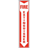 Fire Extinguisher Sign, Down Arrow, Vertical