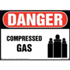 Danger, Compressed Gas Sign with Icon