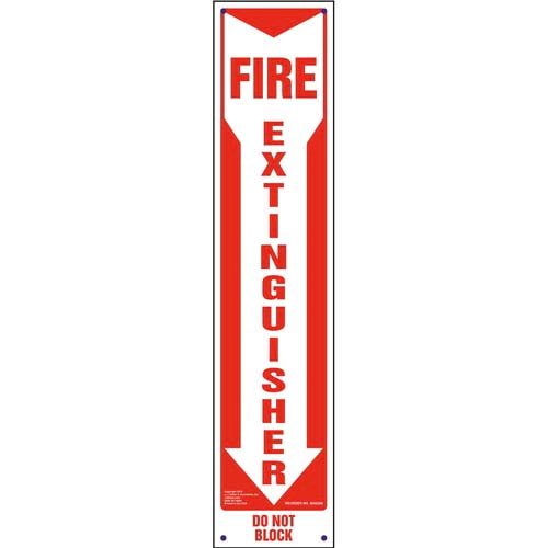 Fire Extinguisher, Do Not Block Sign, Vertical