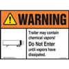 Warning, Trailer May Contain Chemical Vapors Decal