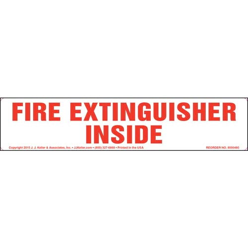 Fire Extinguisher Inside Label