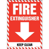 Fire Extinguisher - Keep Clear Sign