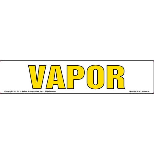 Vapor Label, Yellow Text