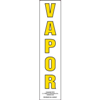 Vapor Label, Yellow Text, Vertical