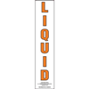 Liquid Label, Orange Text, Vertical
