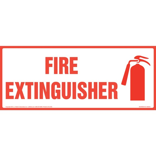 Fire Extinguisher Sign with Icon