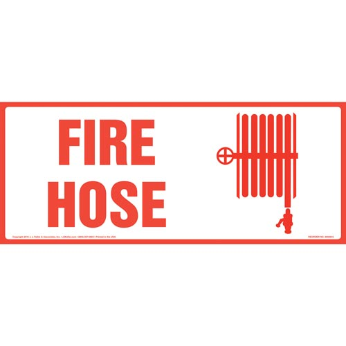 Fire Hose Sign with Icon