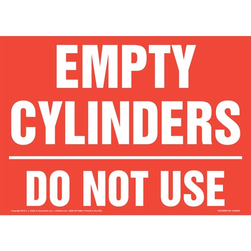 Empty Cylinders, Do Not Use Sign