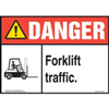 Danger, Forklift Traffic Sign with Icon, ANSI