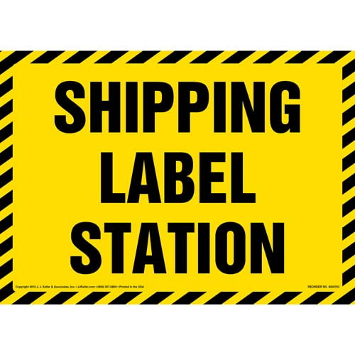 Shipping Label Station Sign