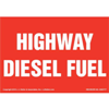 Highway Diesel Fuel Label, Red