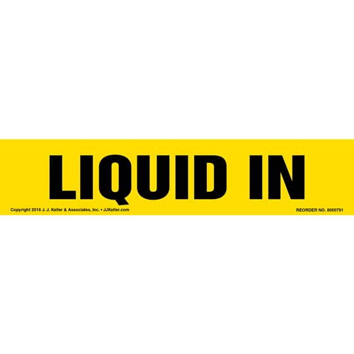 Liquid In Label, Yellow, Long Format
