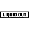 Liquid Out Label, White, Long Format