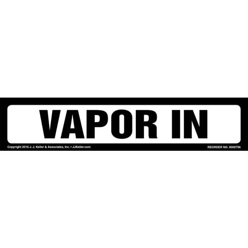 Vapor In Label, White, Long Format