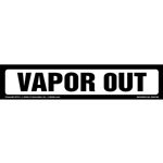 Vapor Out Label, White, Long Format