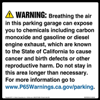 California Prop 65, Parking Facility Warning Sign