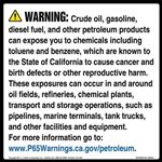 California Prop 65, Petroleum Products Warning Sign