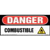 Danger, Combustible Sign with Icon