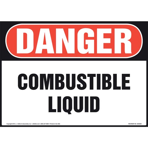 Danger, Combustible Liquid Sign