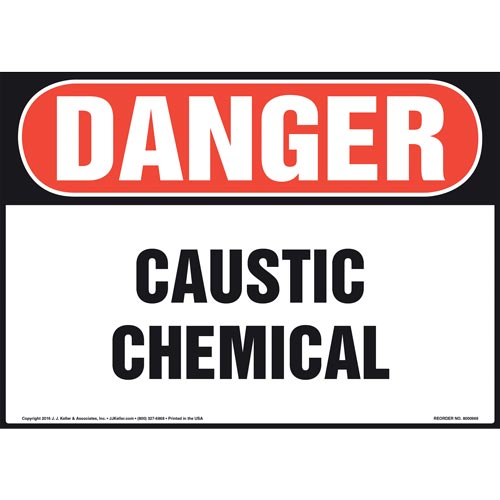 Danger, Caustic Chemical Sign