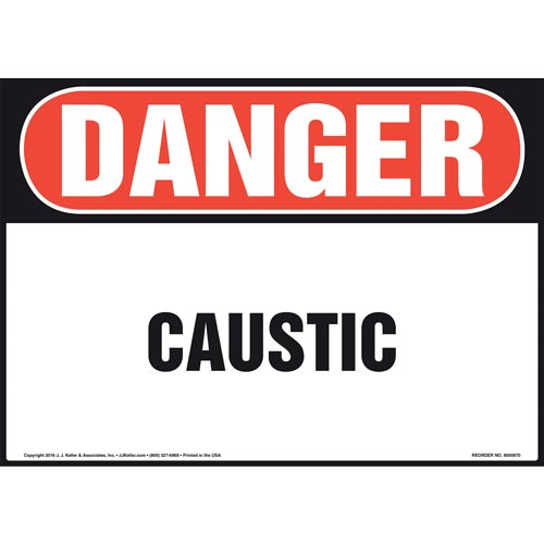 Danger, Caustic Sign