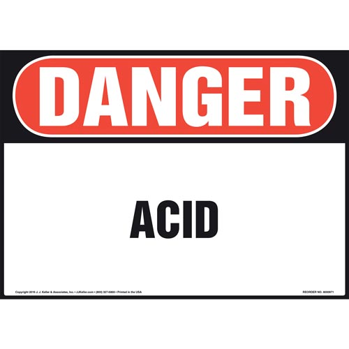 Danger, Acid Sign