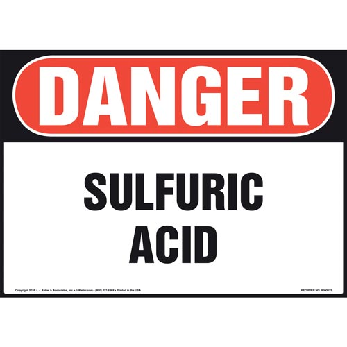 Danger, Sulfuric Acid Sign