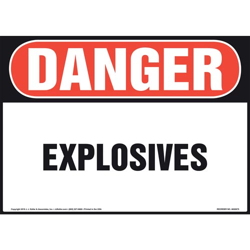 Danger, Explosives Sign