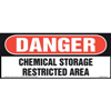 Danger, Chemical Storage, Restricted Area Sign