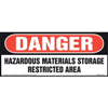 Danger, Hazardous Materials Storage Restricted Area Sign