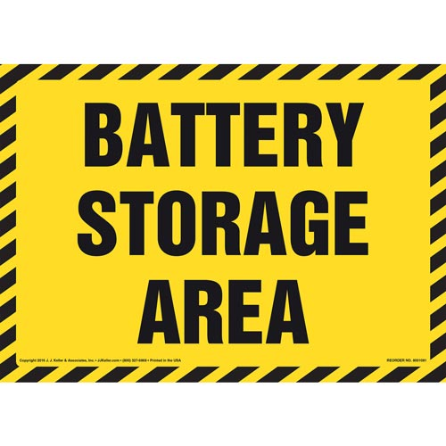 Battery Storage Area Sign