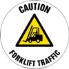 Caution, Forklift Traffic Floor Sign with Icon