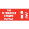 Fire Extinguisher, Bilingual Sign with Icon