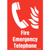 Fire Emergency Telephone Sign with Icon