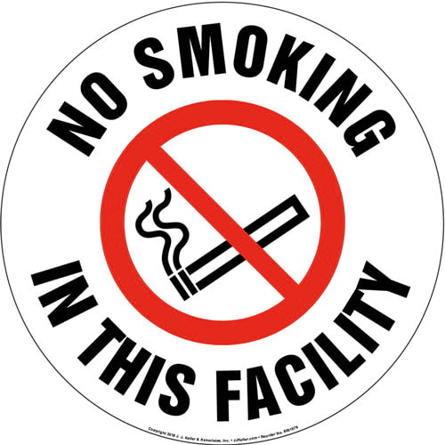 No Smoking In This Facility Sign with Icon