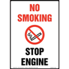 No Smoking, Stop Engine Sign