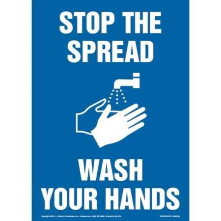 Stop the Spread Wash Your Hands Vinyl Sign Decal