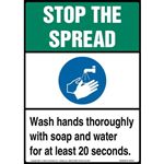 Stop the Spread Hand Washing Reminder Sign