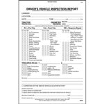 Detailed Driver's Vehicle Inspection Form, 3-Part, Carbonless