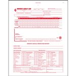 Custom Printed 2-In-1 Driver's Daily Log Form, 2-Part, Detailed DVIR, Carbonless, No Recap 1500ct