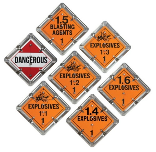 Aluminum Flip File Placard 7 Legend