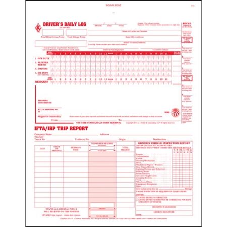 3 In 1 Driver's Daily Log, 2-Ply, Carbonless