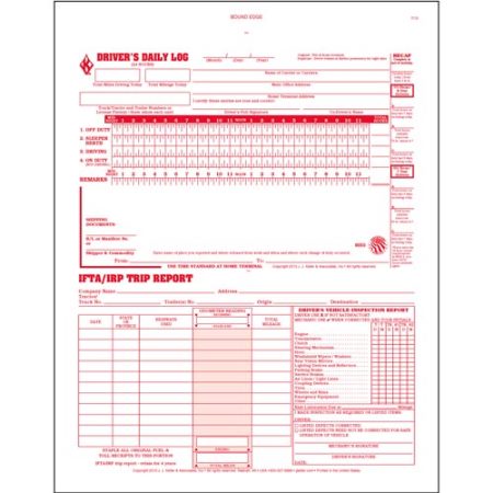 3 In 1 Driver's Daily Log Book, 3-Ply, Carbonless