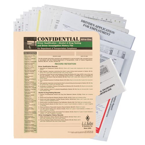 Confidential All-In-One Driver Qualification Packet, Snap Out